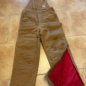 Carhartt 34x30 canvas insulated Union overalls